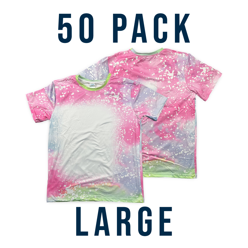 Bulk Deal: Lot of 50 Sublimatable Bleached T-Shirts