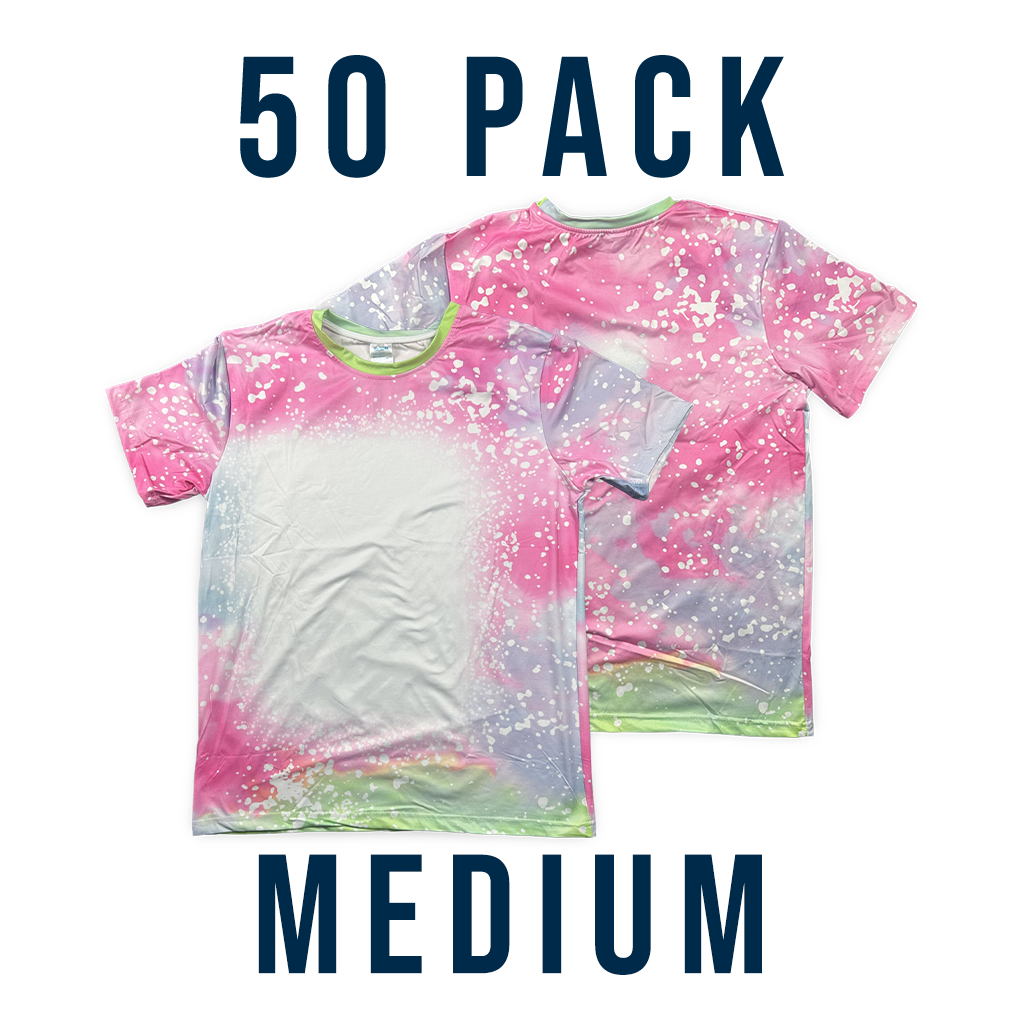 Bulk Deal: Lot of 50 Sublimatable Bleached T-Shirts