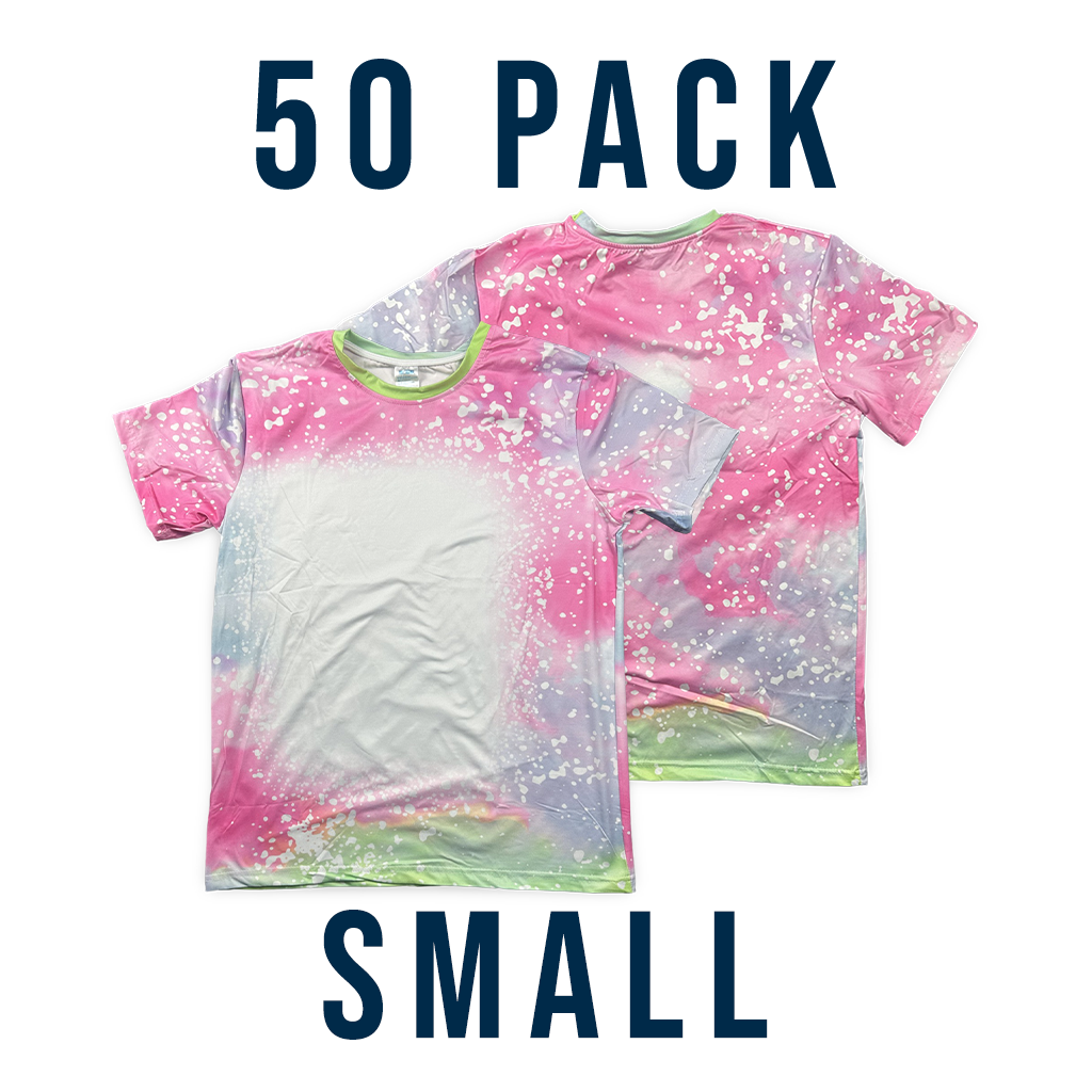 Bulk Deal: Lot of 50 Sublimatable Bleached T-Shirts