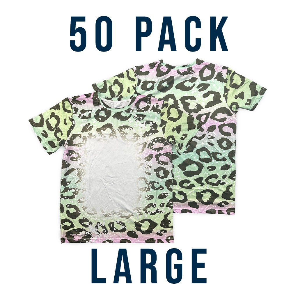 Bulk Deal: Lot of 50 Sublimatable Bleached T-Shirts