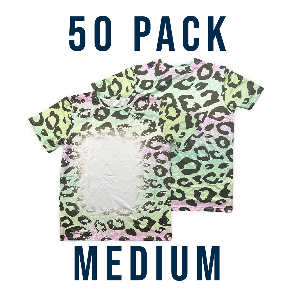 Bulk Deal: Lot of 50 Sublimatable Bleached T-Shirts