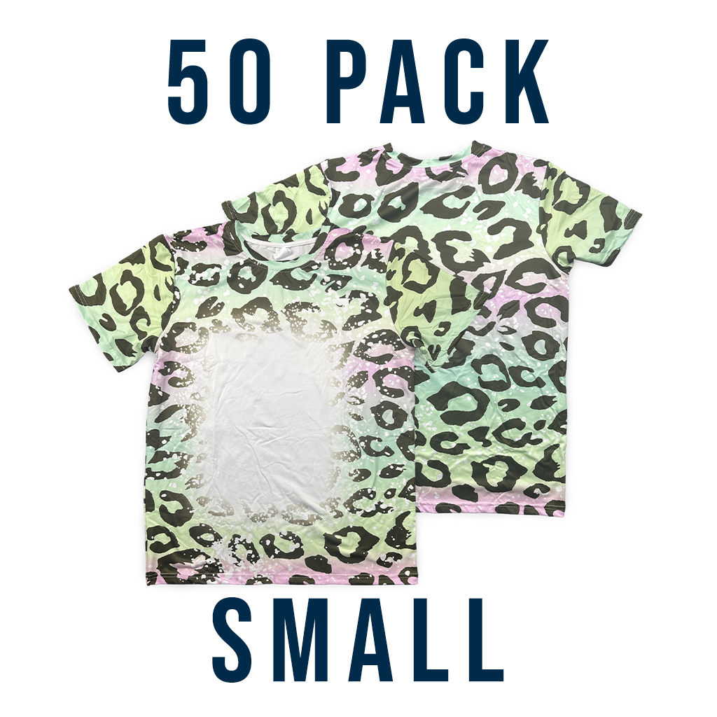 Bulk Deal: Lot of 50 Sublimatable Bleached T-Shirts
