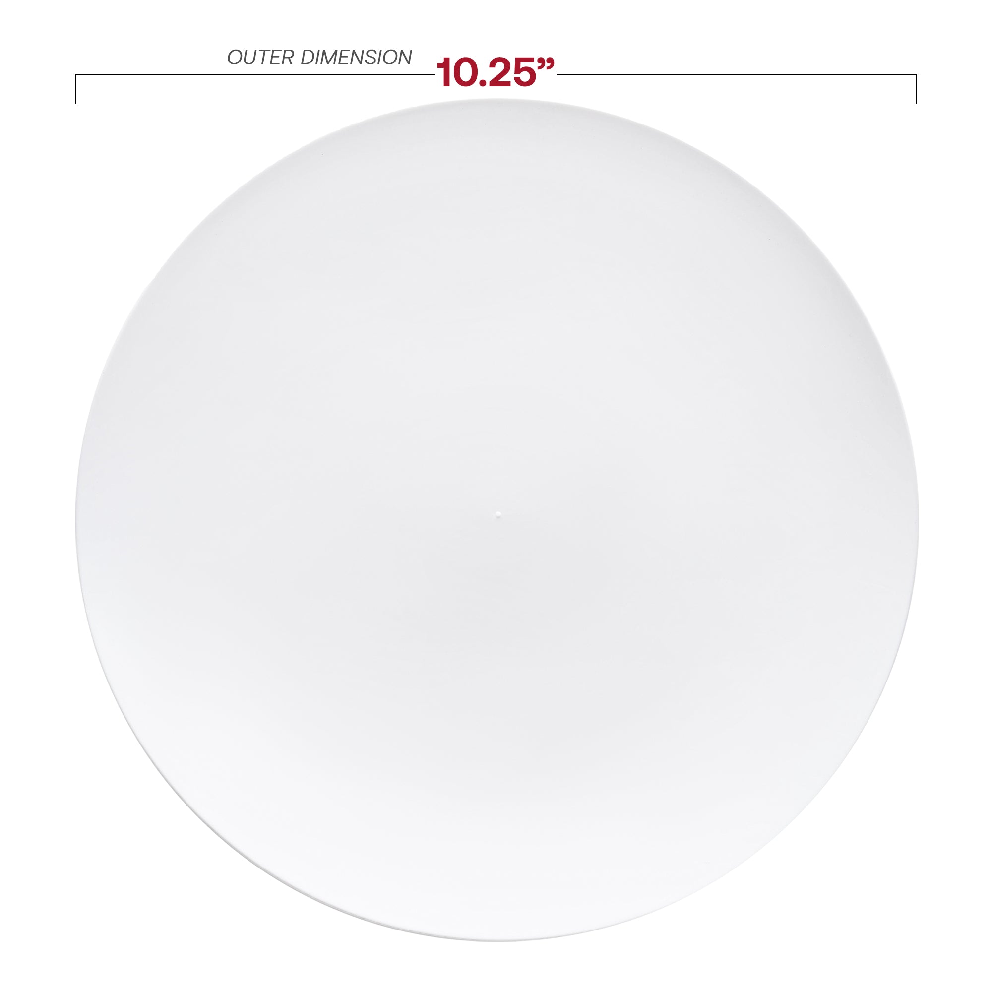 Solid White Organic Round Disposable Plastic Dinnerware Value Set