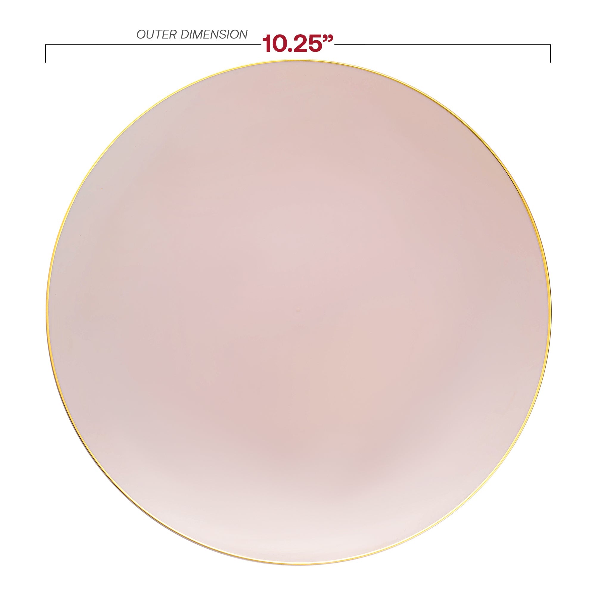 Pink with Gold Organic Round Disposable Plastic Dinnerware Value Set