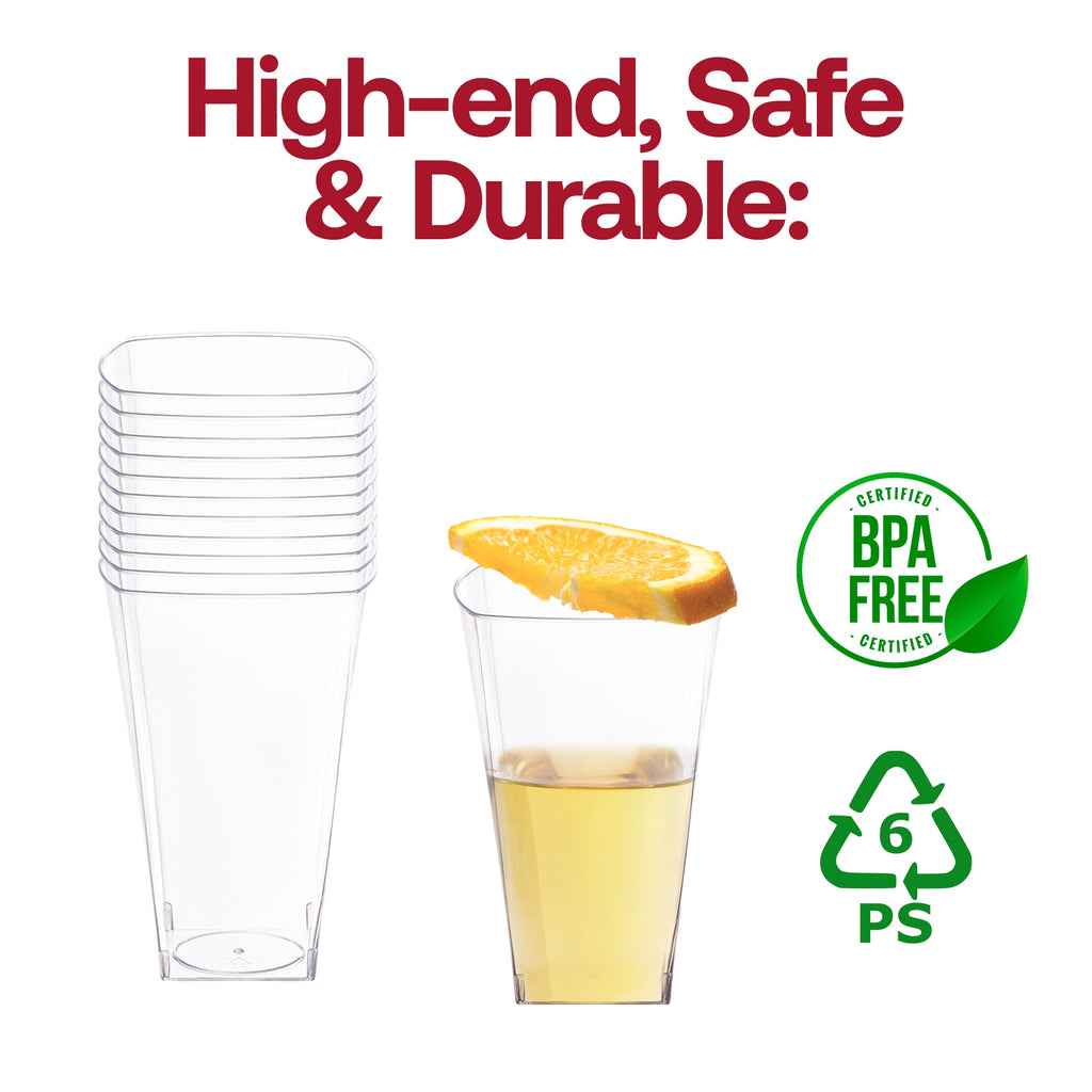 Clear Square Plastic Cups (10 oz. )