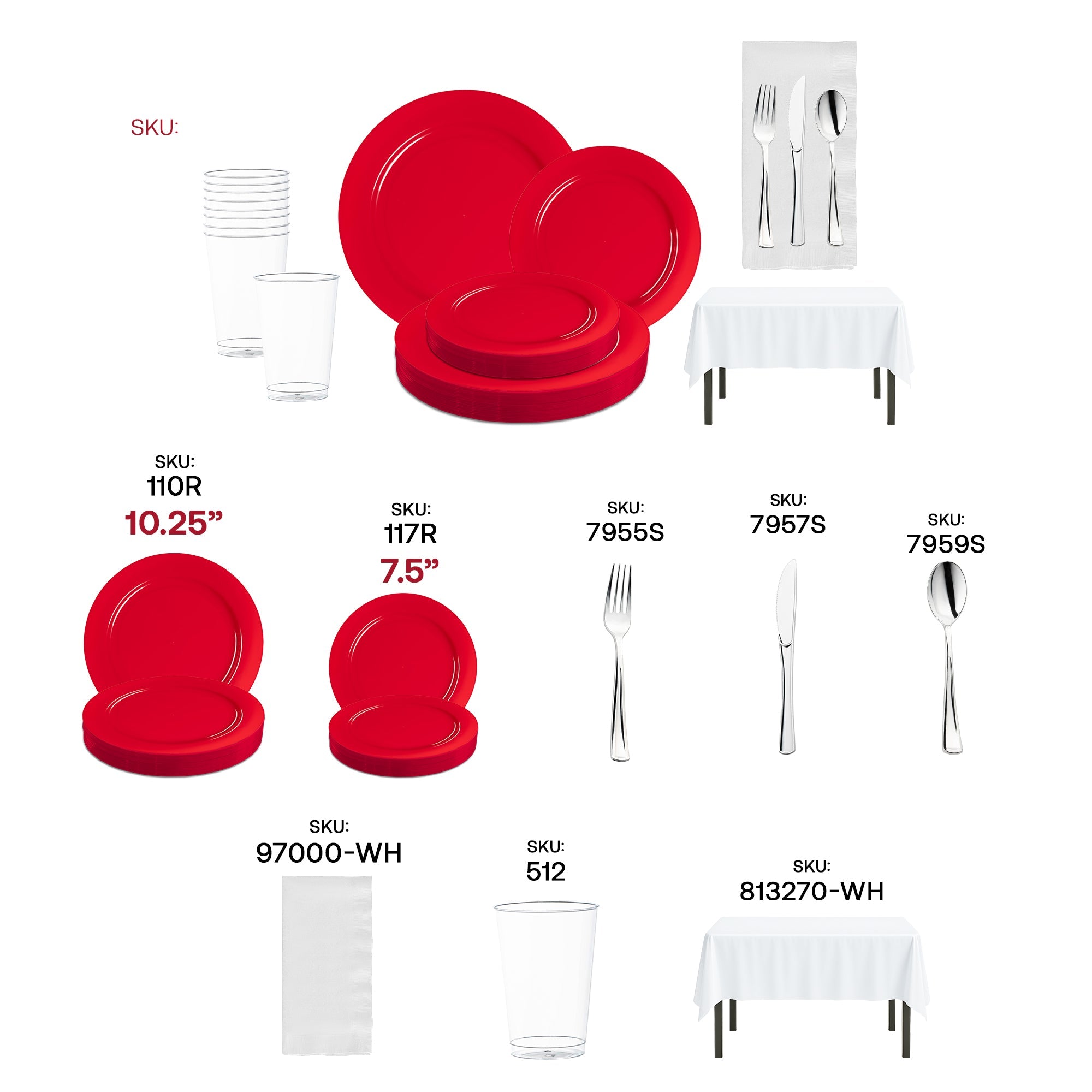 Red and White NFL / NBA / MLB Set