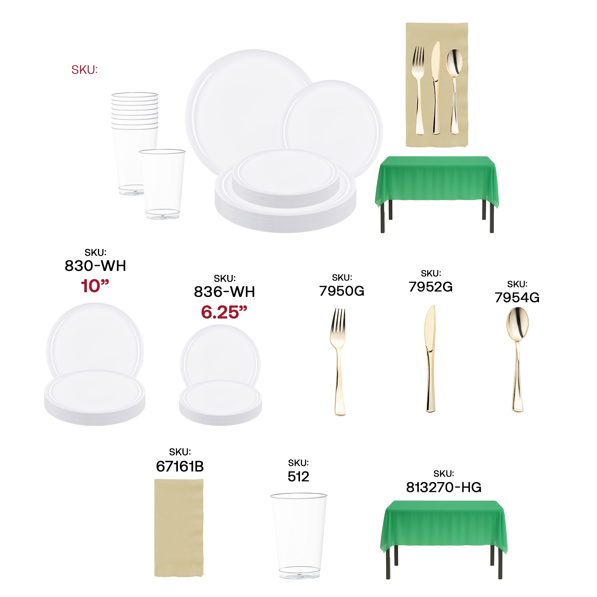 White, Green and Gold NFL / NBA / MLB Set