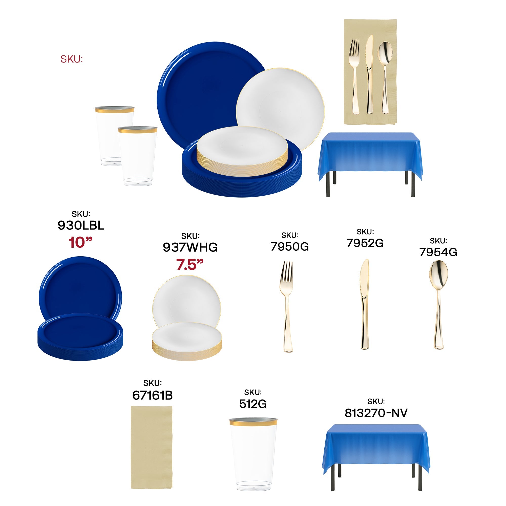 Blue, White and Gold NFL / NBA / MLB Set