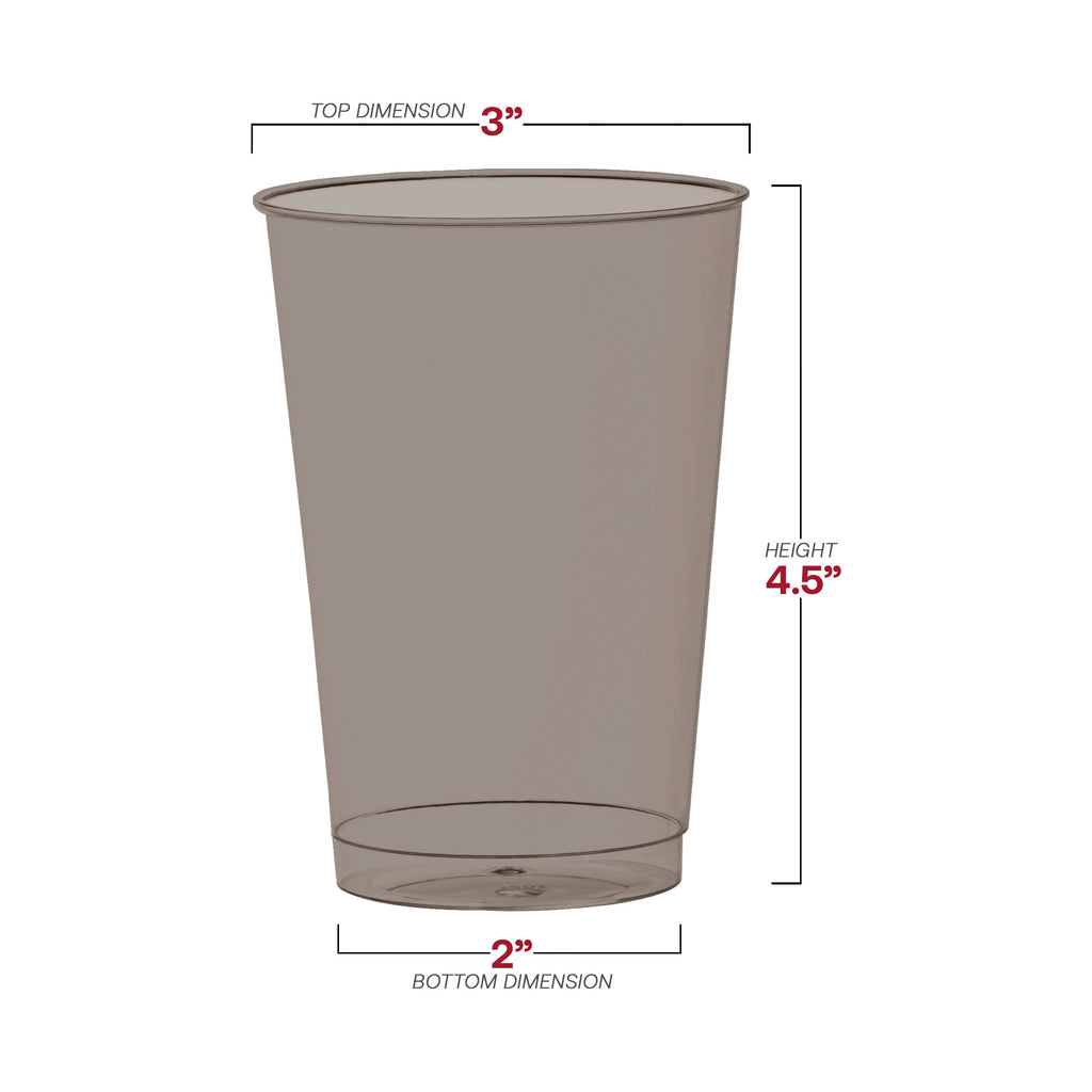 Clear Black Disposable Plastic Party Cups (12 oz. )