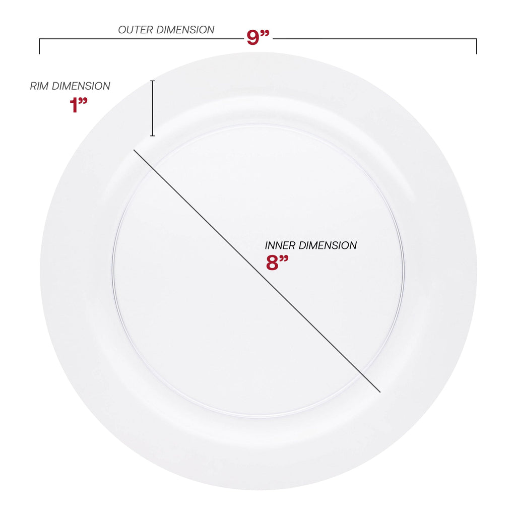 Clear Economy Round Plastic Buffet Plates (9")