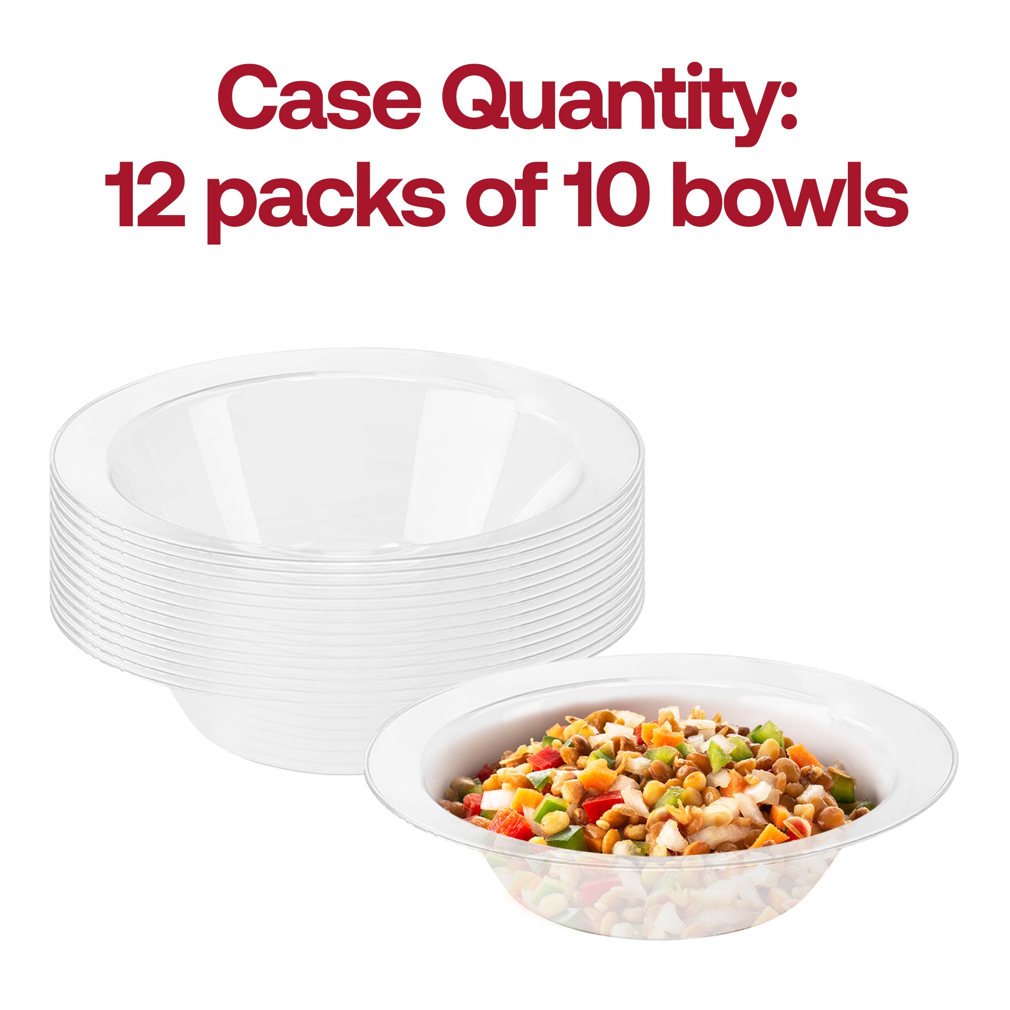 Clear Economy Round Plastic Dessert Bowls (5 oz.)