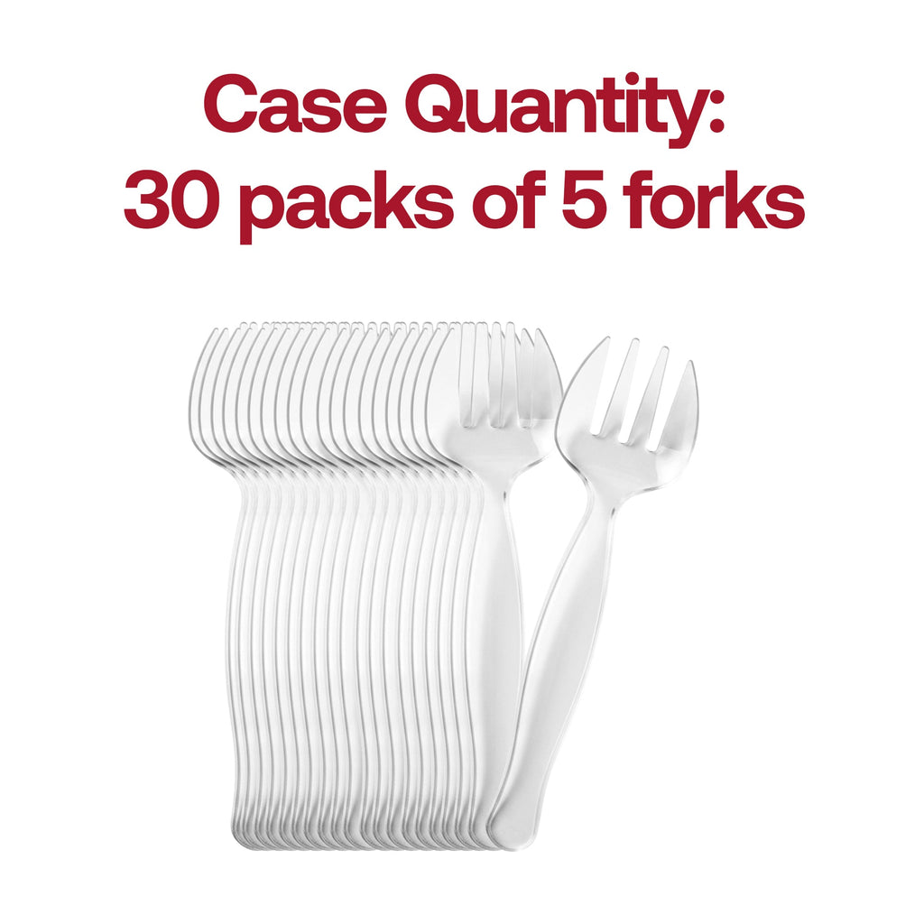 Clear Disposable Plastic Serving Forks