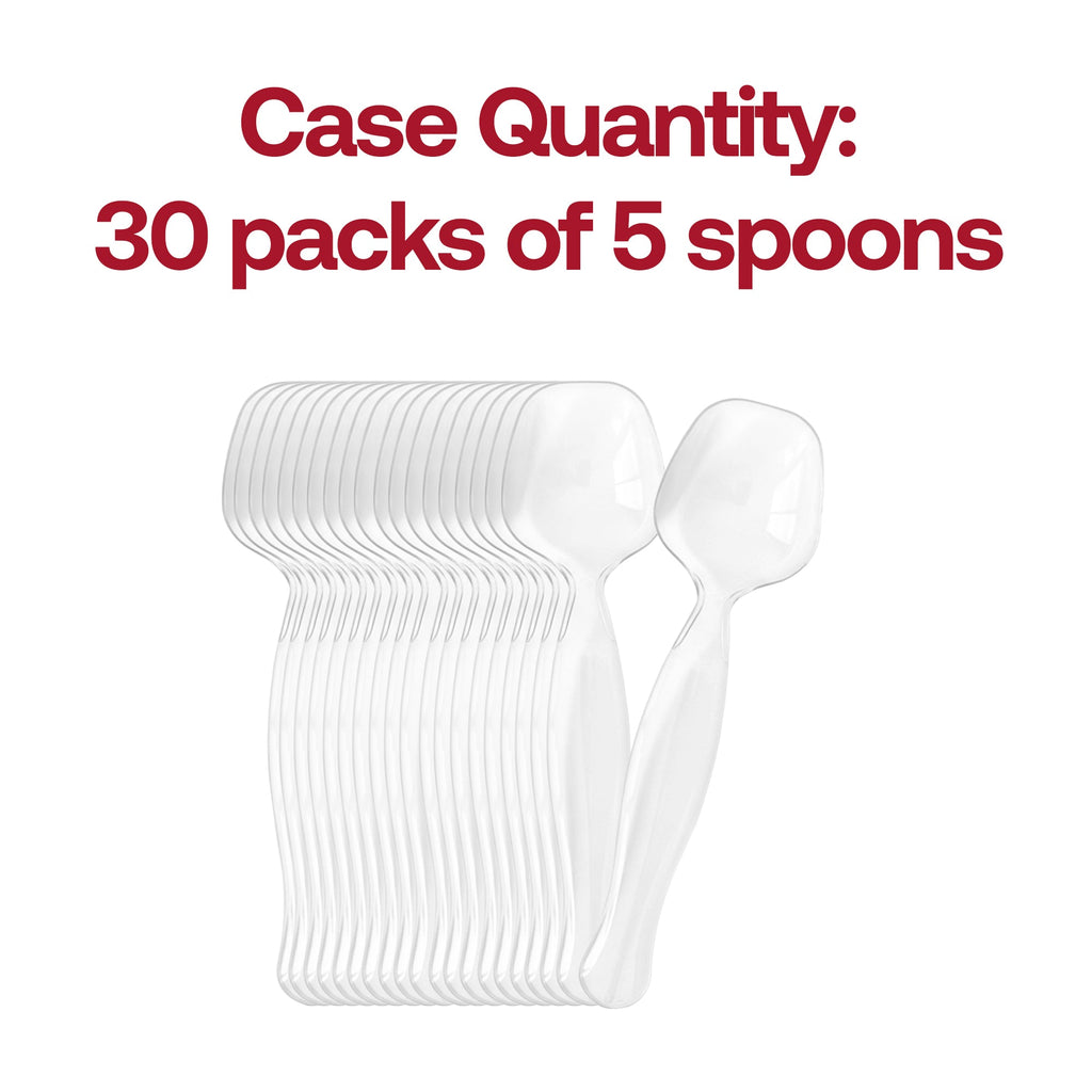 Clear Disposable Plastic Serving Spoons