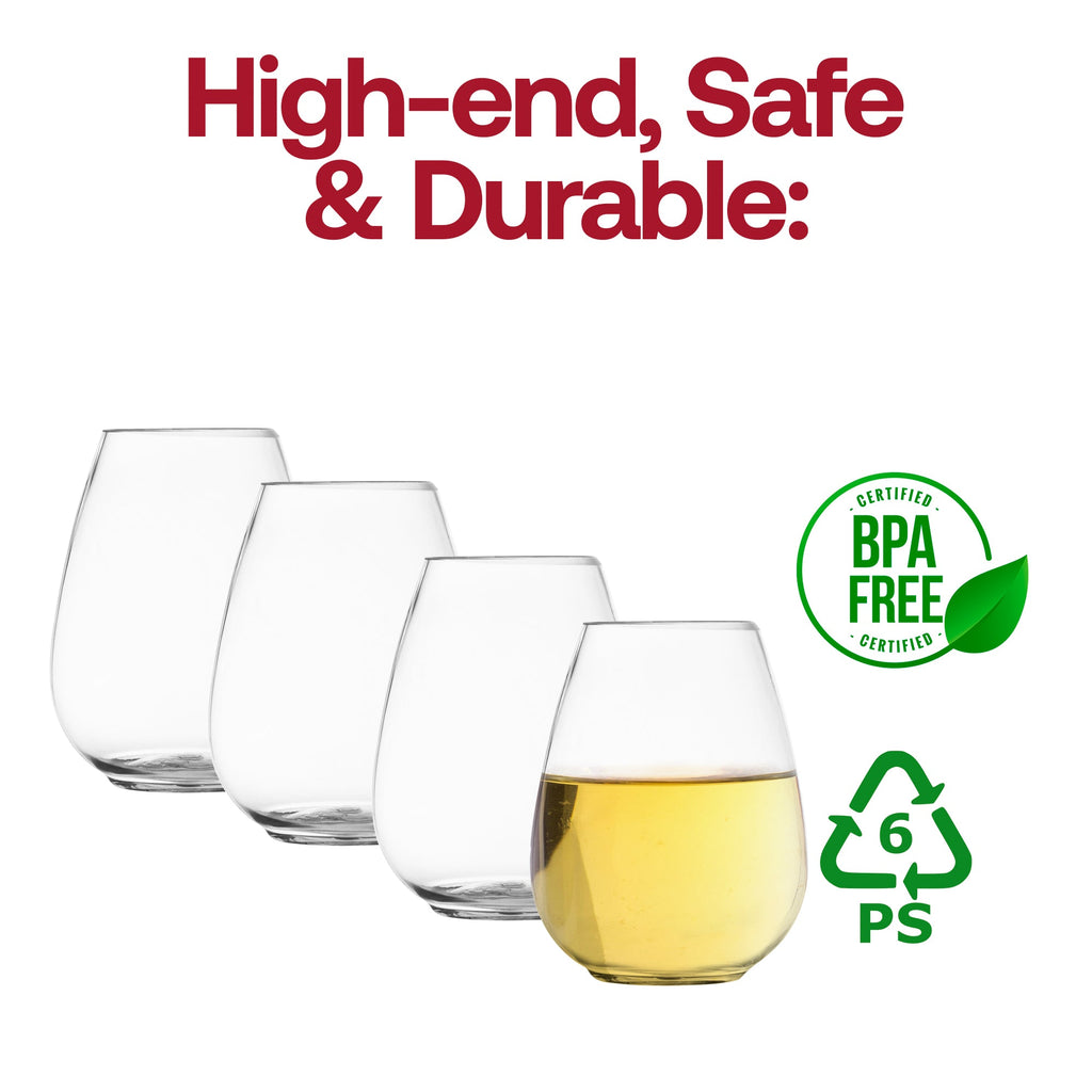 Clear Stemless Plastic Mini Goblets (4 oz. )