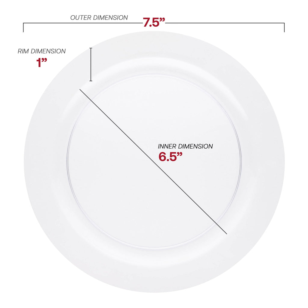 Clear Economy Round Plastic Appetizer/Salad Plates (7.5")