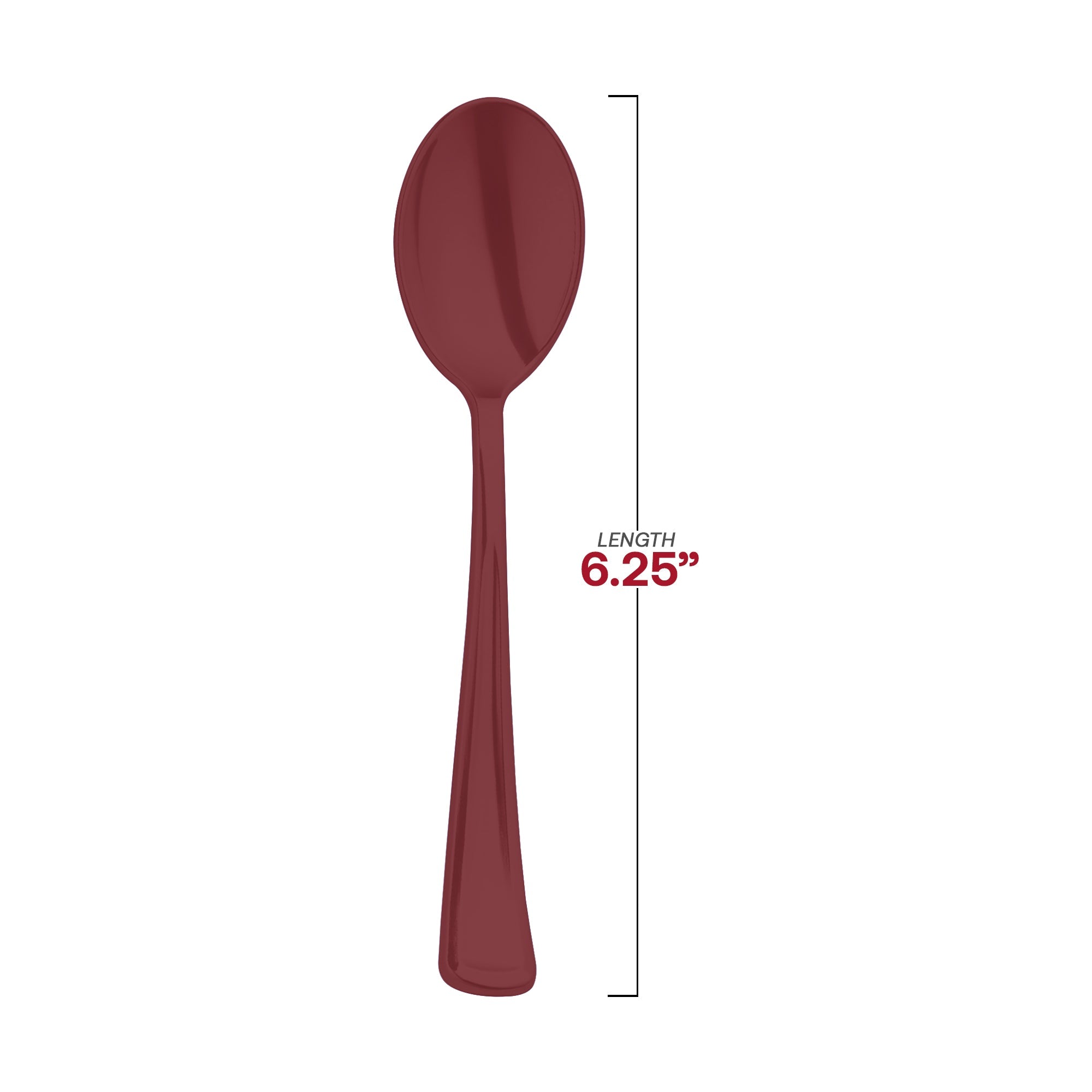 Red Disposable Plastic Party Spoons