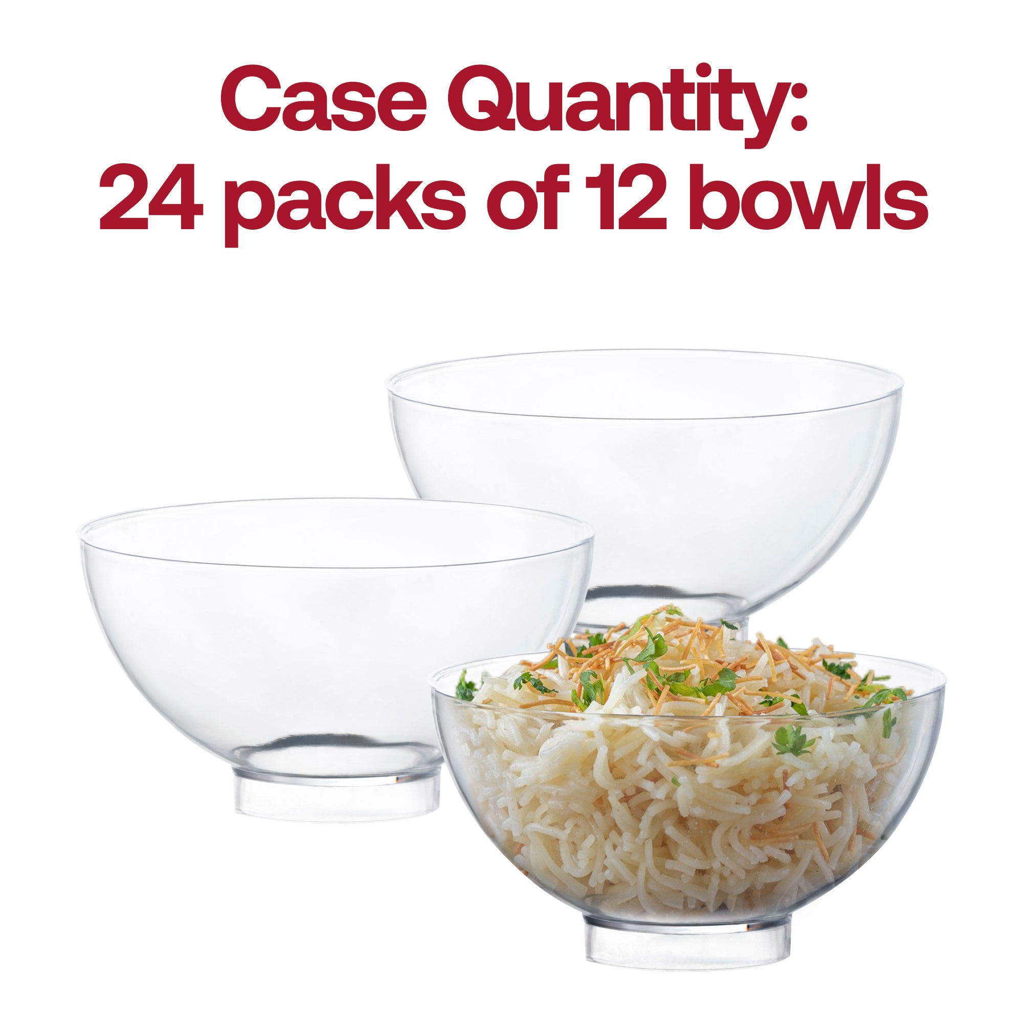 Clear Round Disposable Plastic Mini Bowls (2.65 oz.)