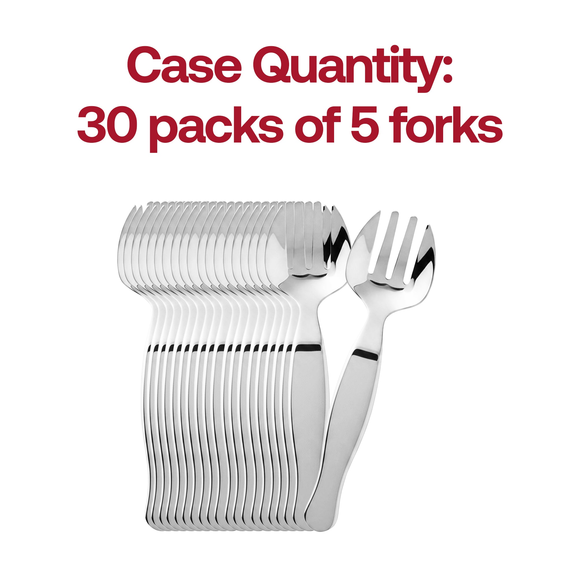 Silver Disposable Plastic Serving Forks