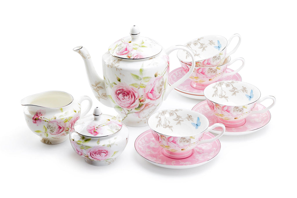 Beau Rose Bone China Tea Set