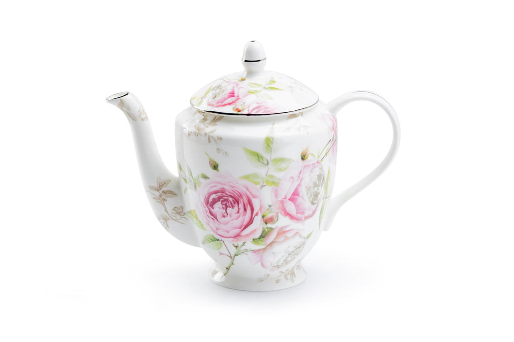 Beau Rose Bone China Teapot