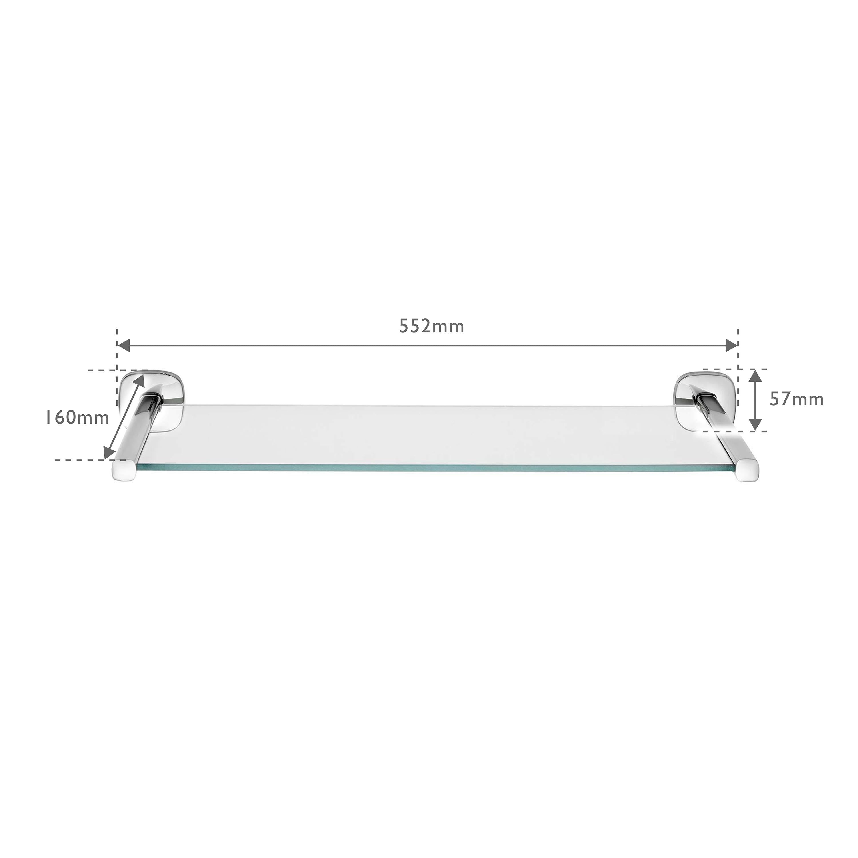 Burford Wall Mirror & Glass Shelf