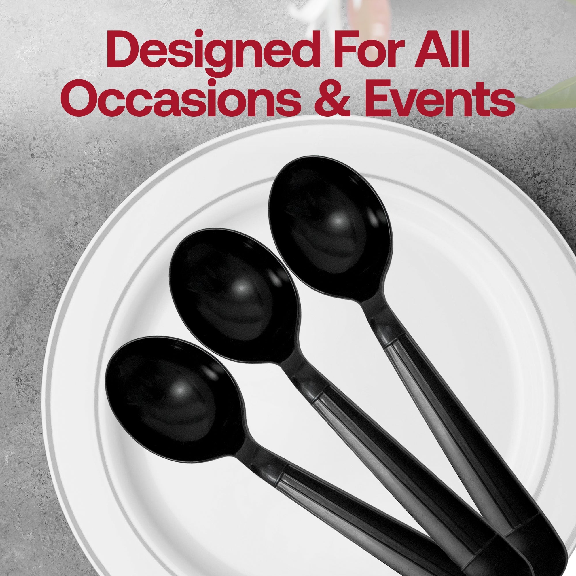 Heavy Weight PP Black Soup Spoon