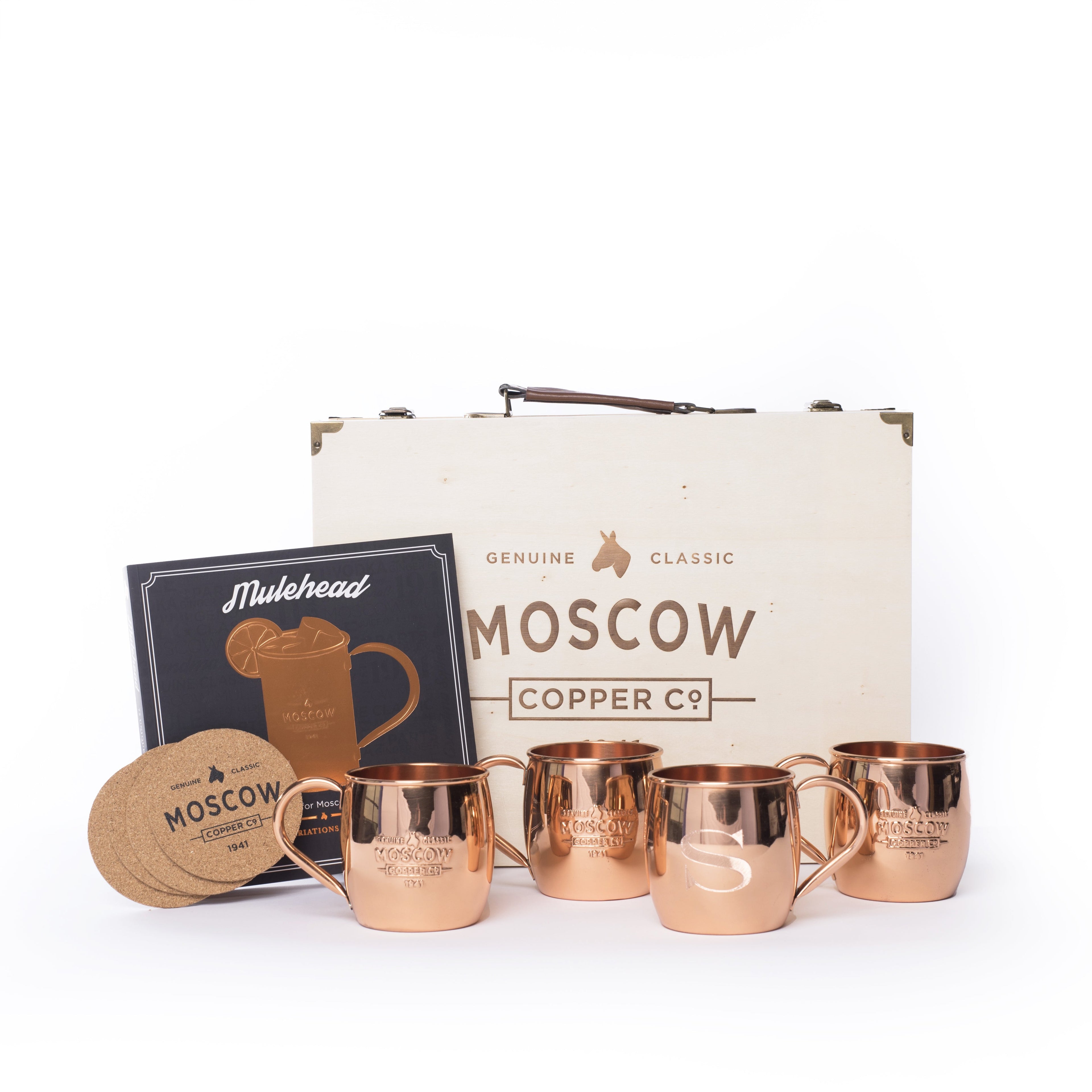 Single Monogram Gift Set of Four Mugs