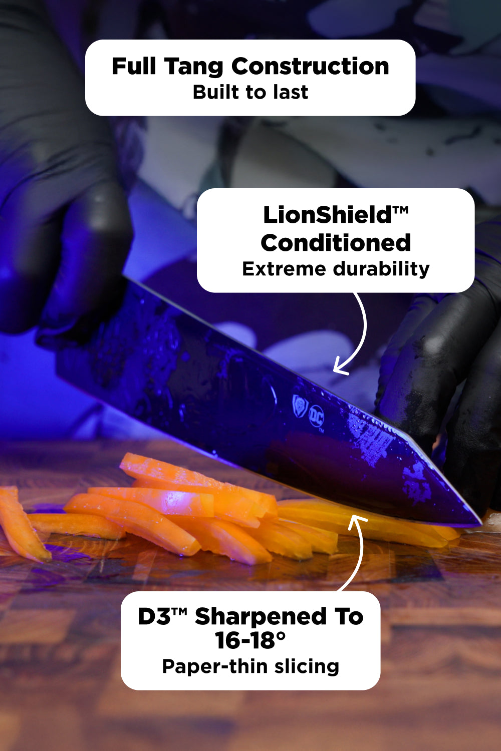 Chef's Knife 8" | Batman™ Edition | Shadow Black Series | Dalstrong ©