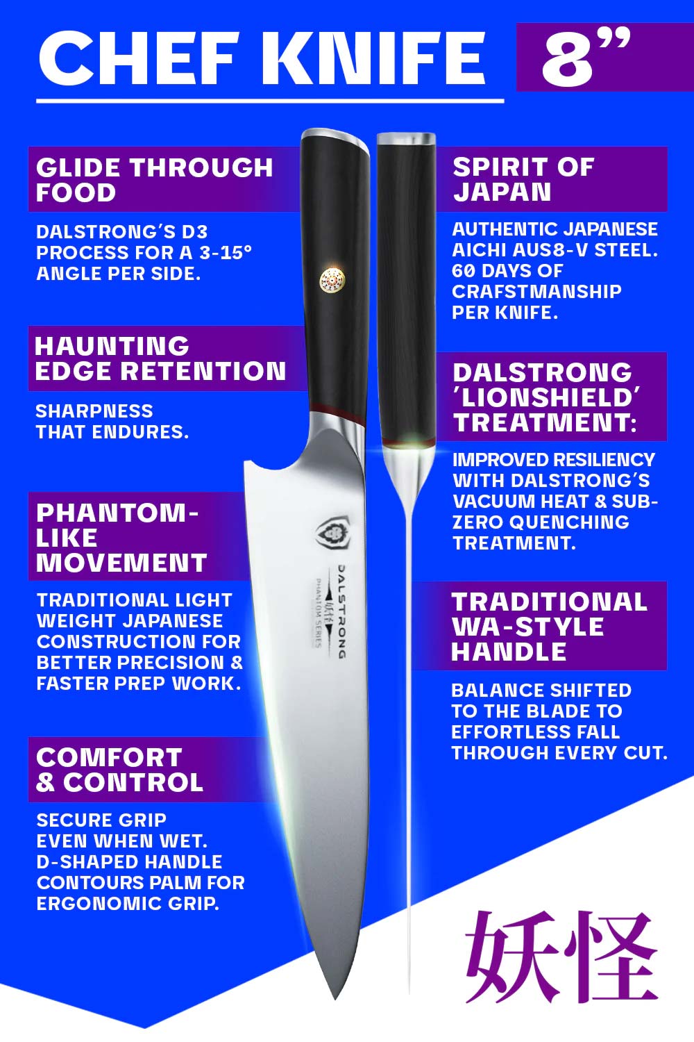 Chef's Knife 8" | Phantom Series | Dalstrong ©