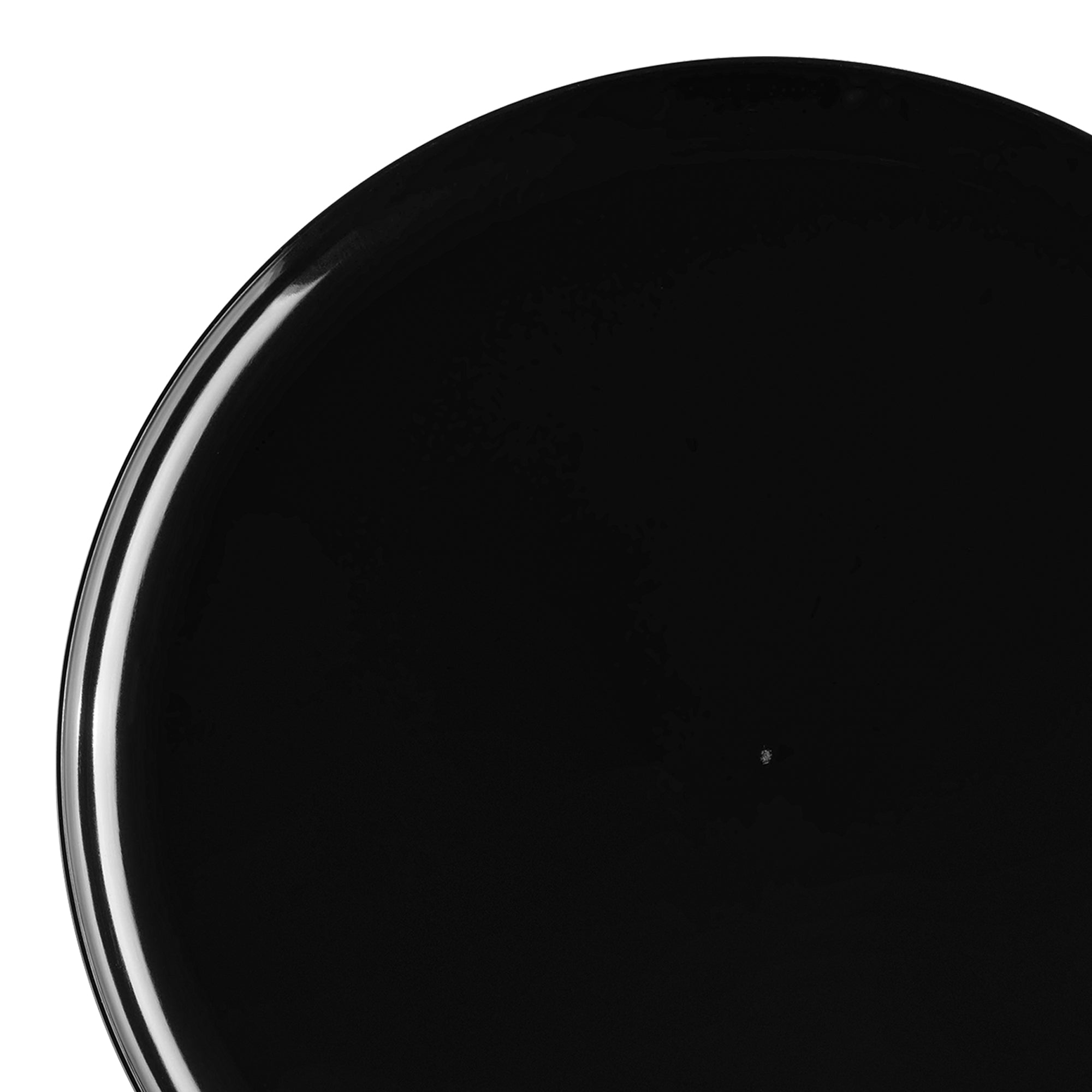 Black Flat Round Disposable Plastic Appetizer/Salad Plates (8.5")
