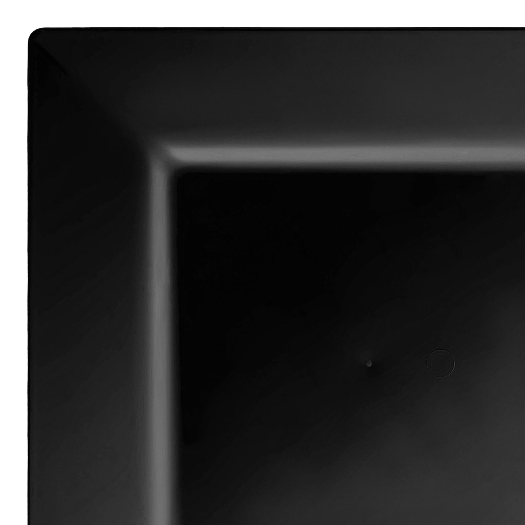 Black Square Plastic Dinner Plates (10.25")