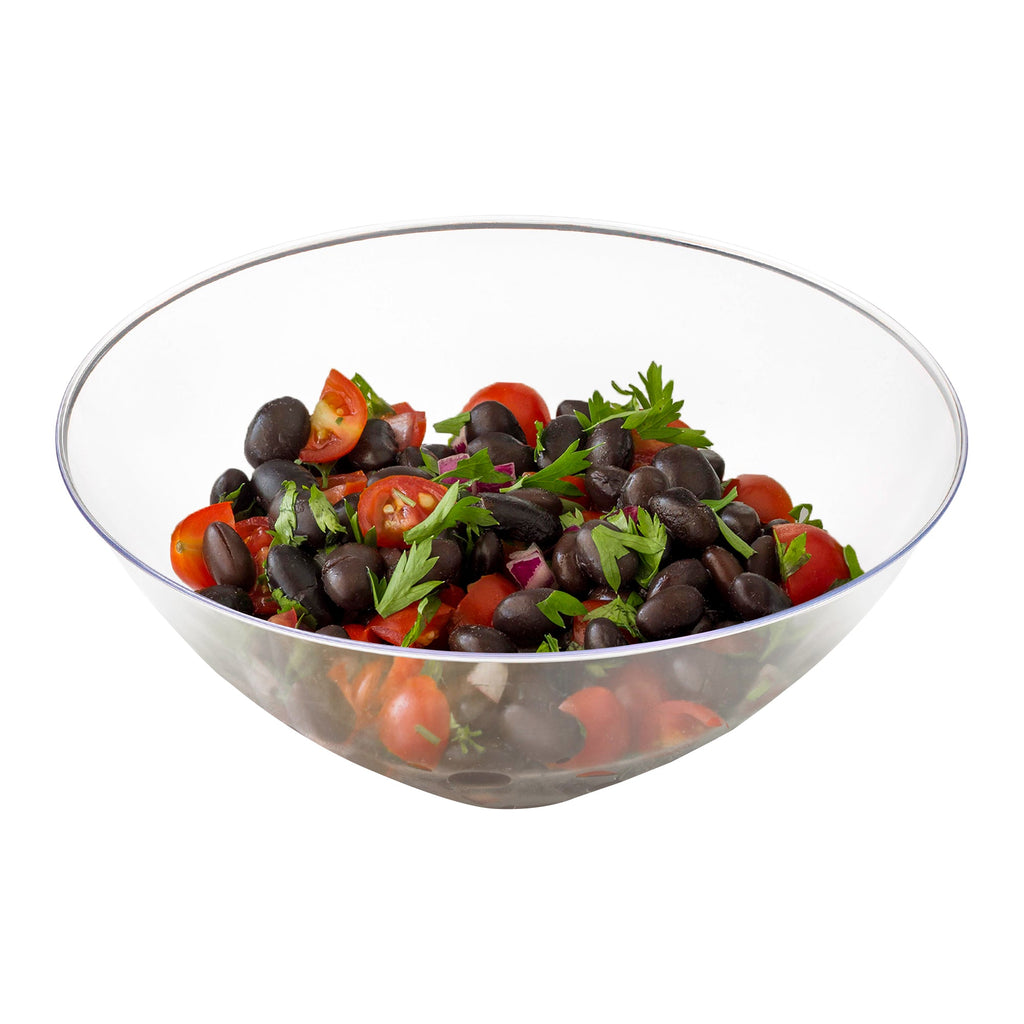 Solid Clear Organic Round Disposable Plastic Bowls (32 oz.)