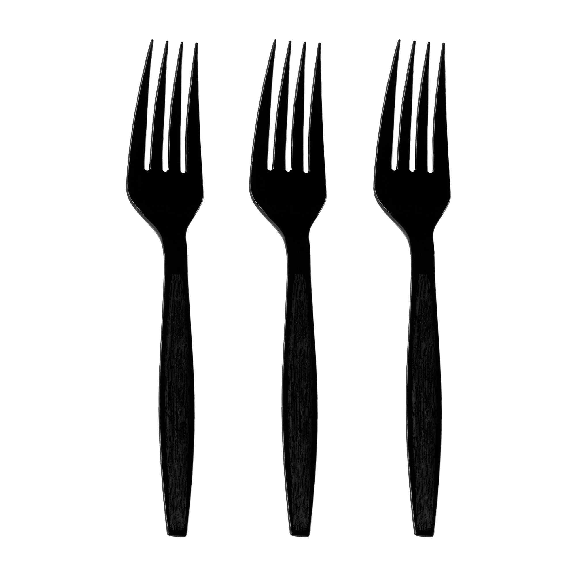 Black Plastic Disposable Forks