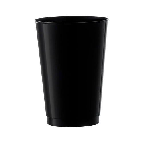 12 oz Black Plastic Party Cups – Disposable Tumblers