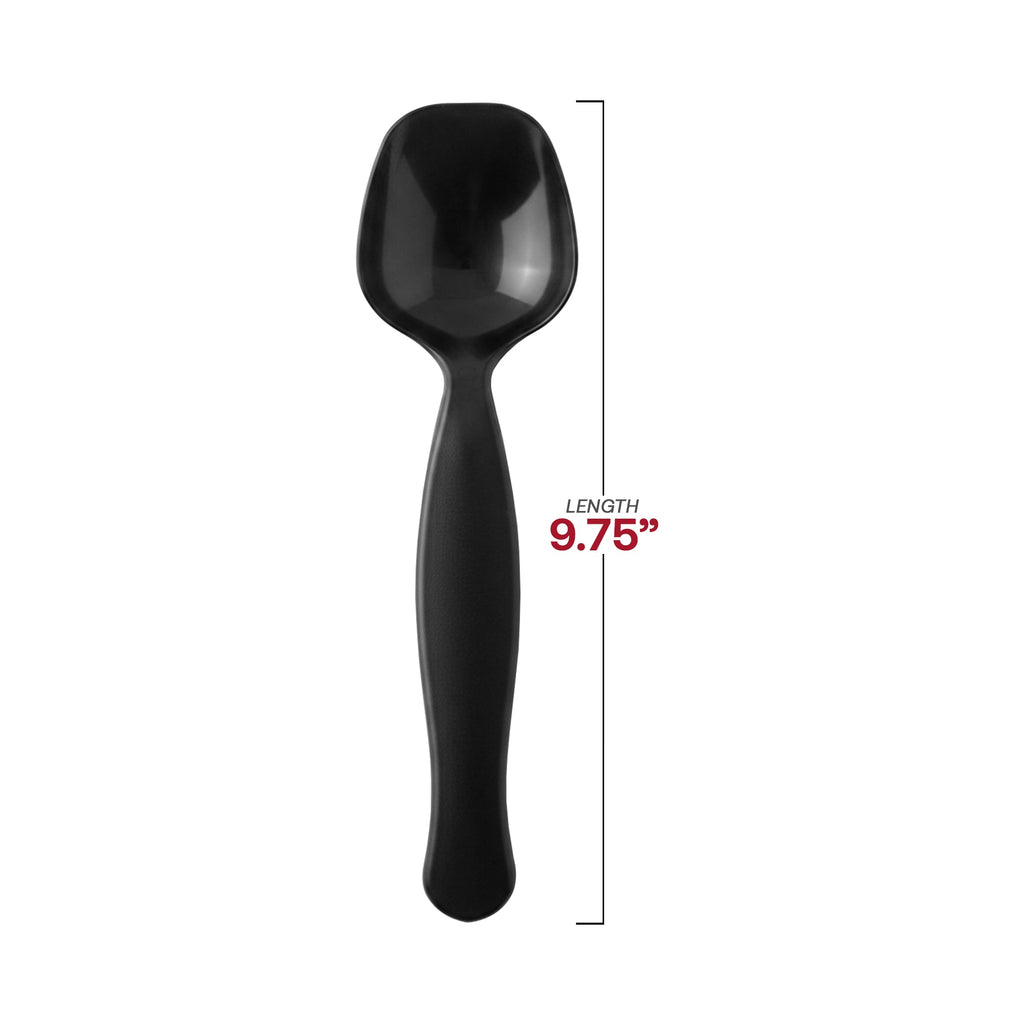 Black Plastic Serving Spoons