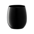 Black Elegant Stemless Plastic Wine Glasses (12 oz. )
