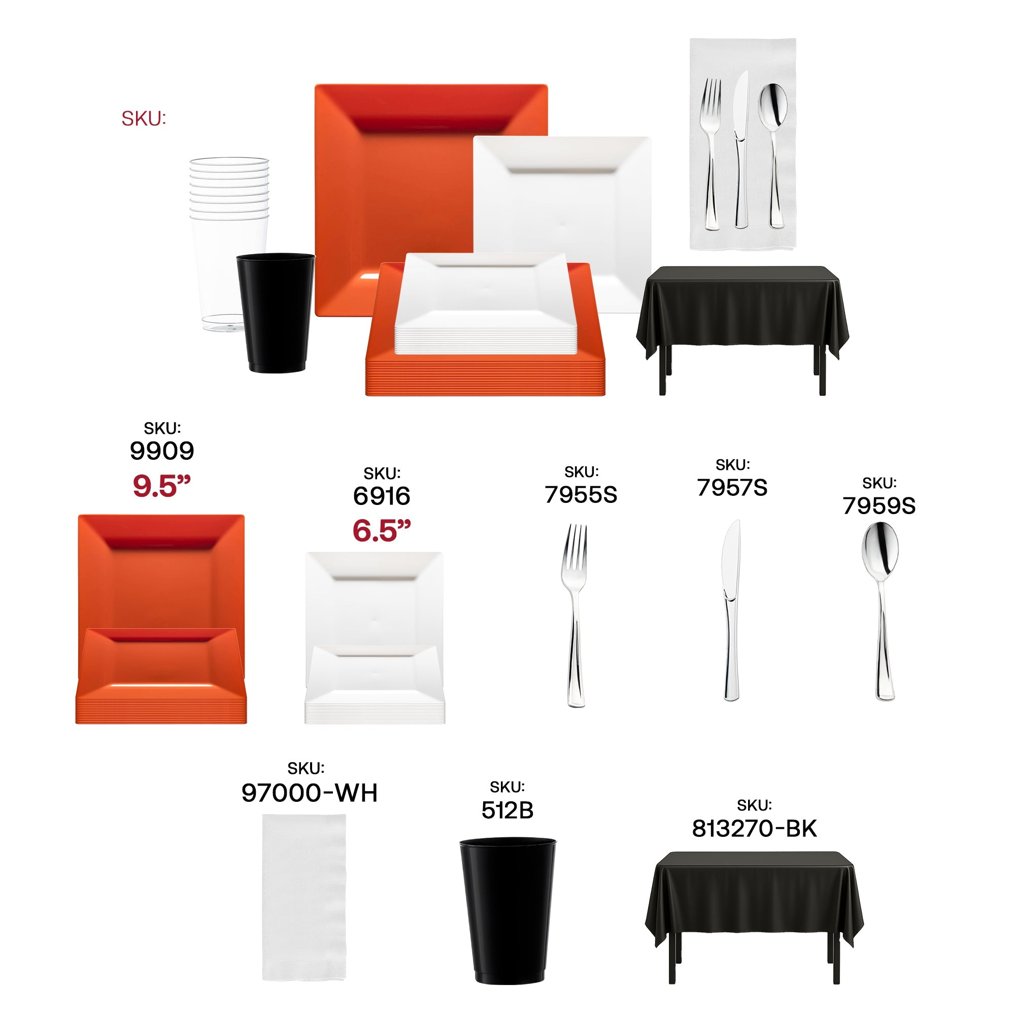 Orange, Black and White NFL / NBA / MLB Set