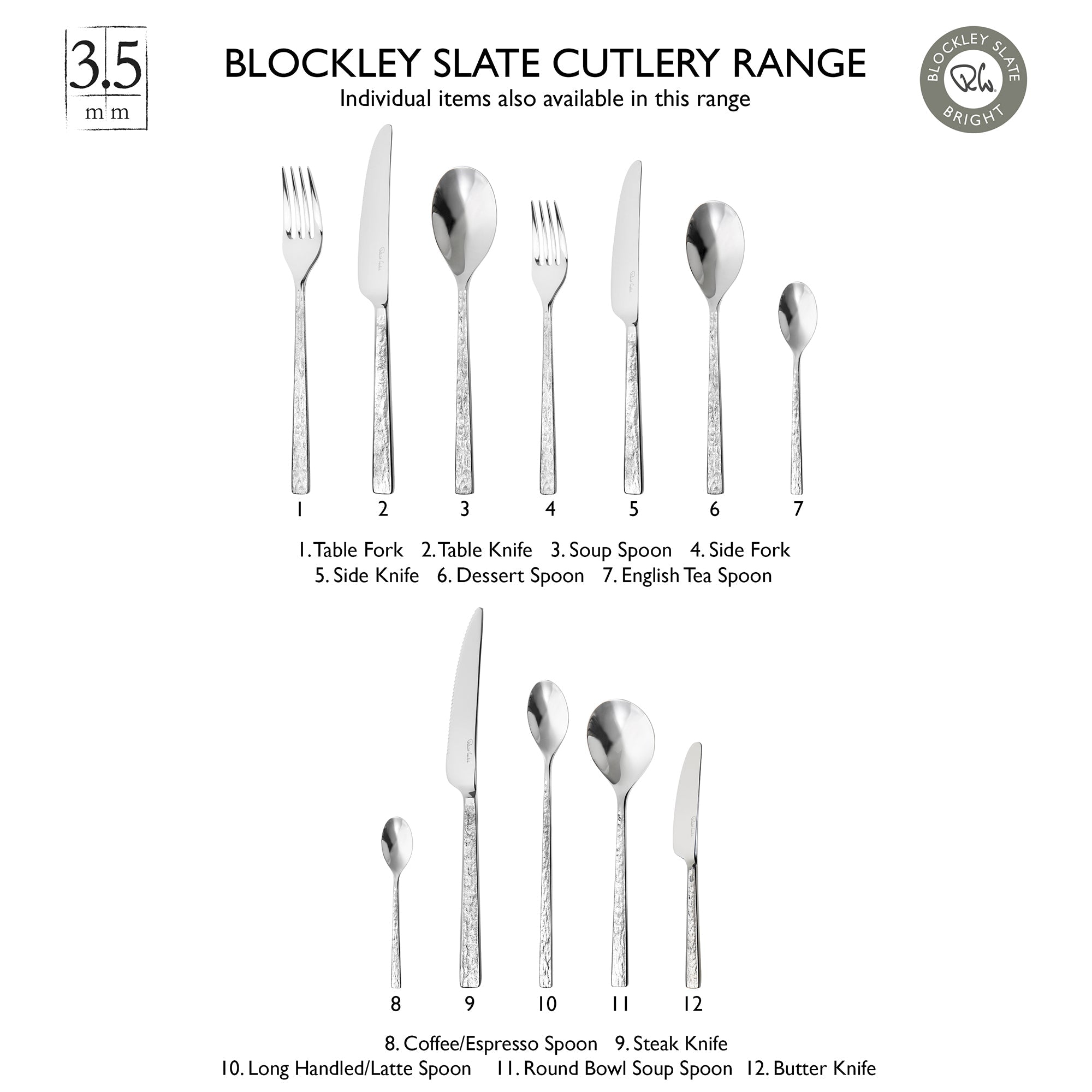 Blockley Slate Bright Coffee / Espresso Spoon