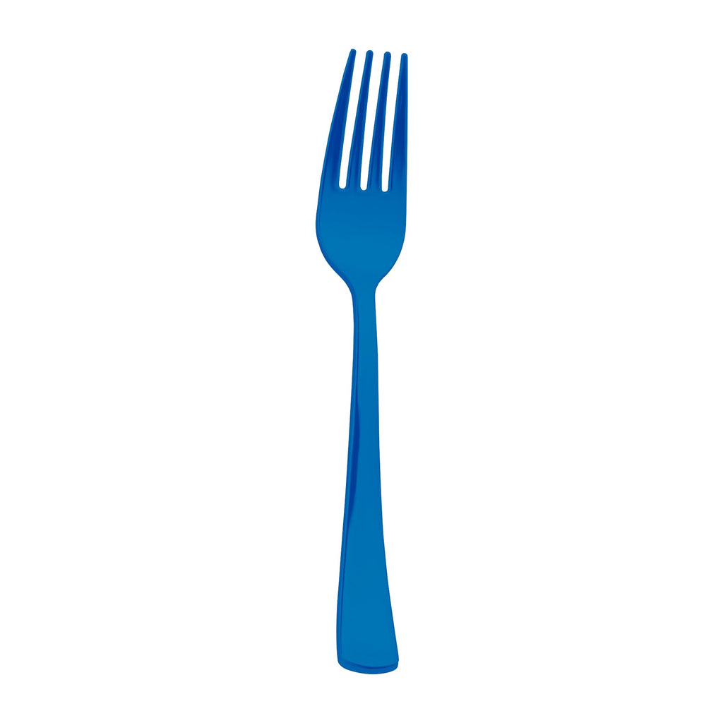 Blue Disposable Plastic Party Forks