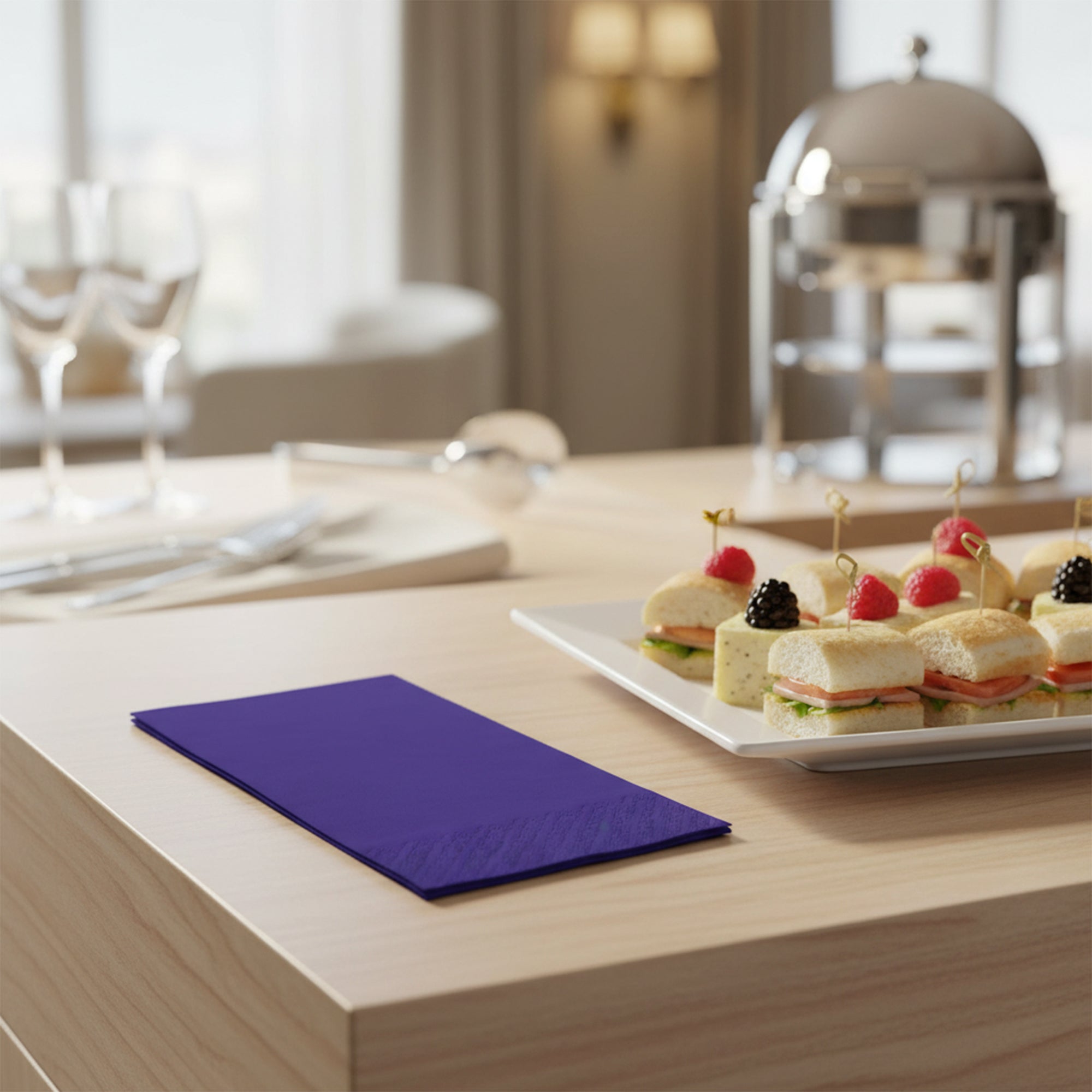 Purple Paper Dinner Napkins