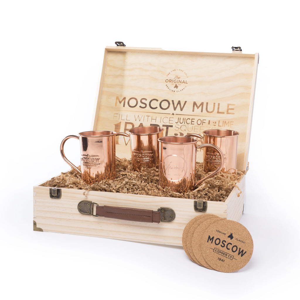 Custom Engraved Monogram Copper Mugs