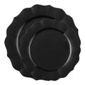 Black Round Lotus Plastic Dinnerware Value Set