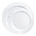 Solid White Economy Round Disposable Plastic Dinnerware Value Set