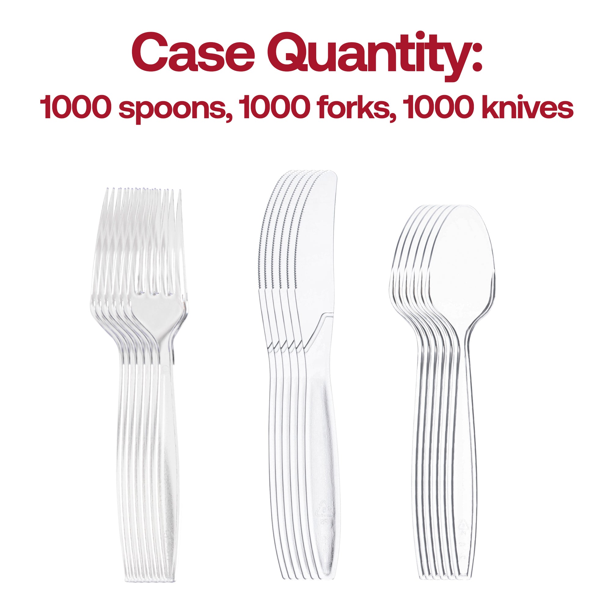 Clear Disposable Plastic Cutlery Set