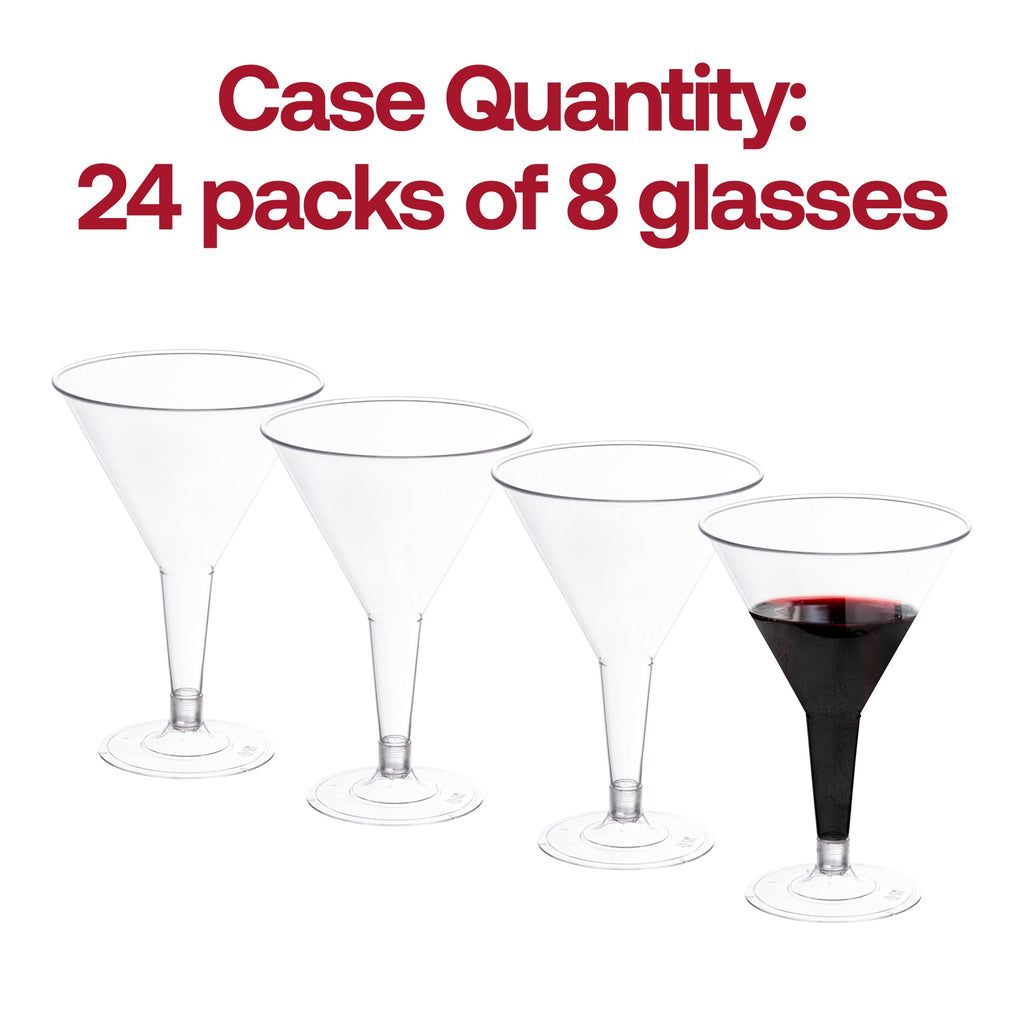 Clear Plastic Martini Glasses (6 oz. )
