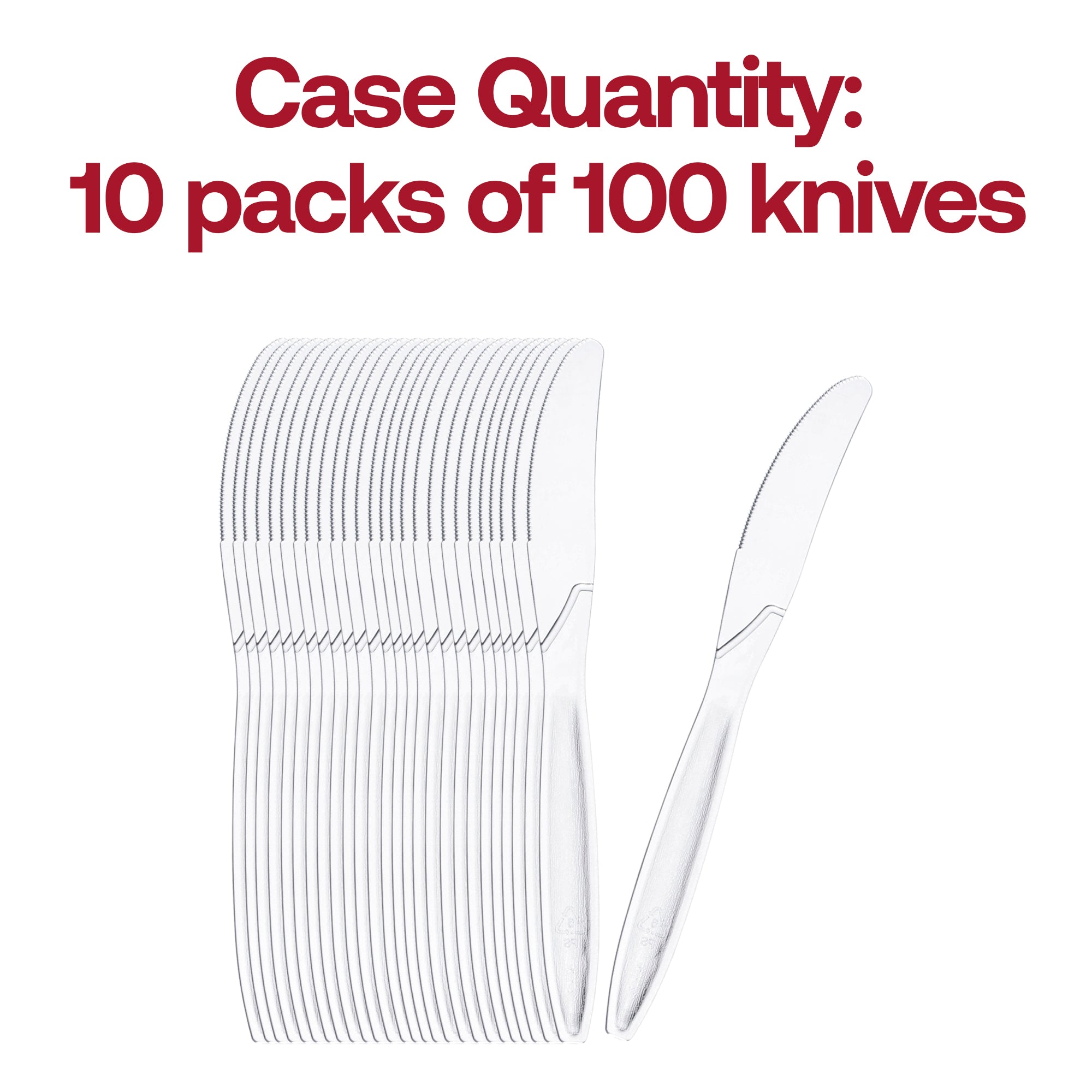 Clear Plastic Disposable Knives