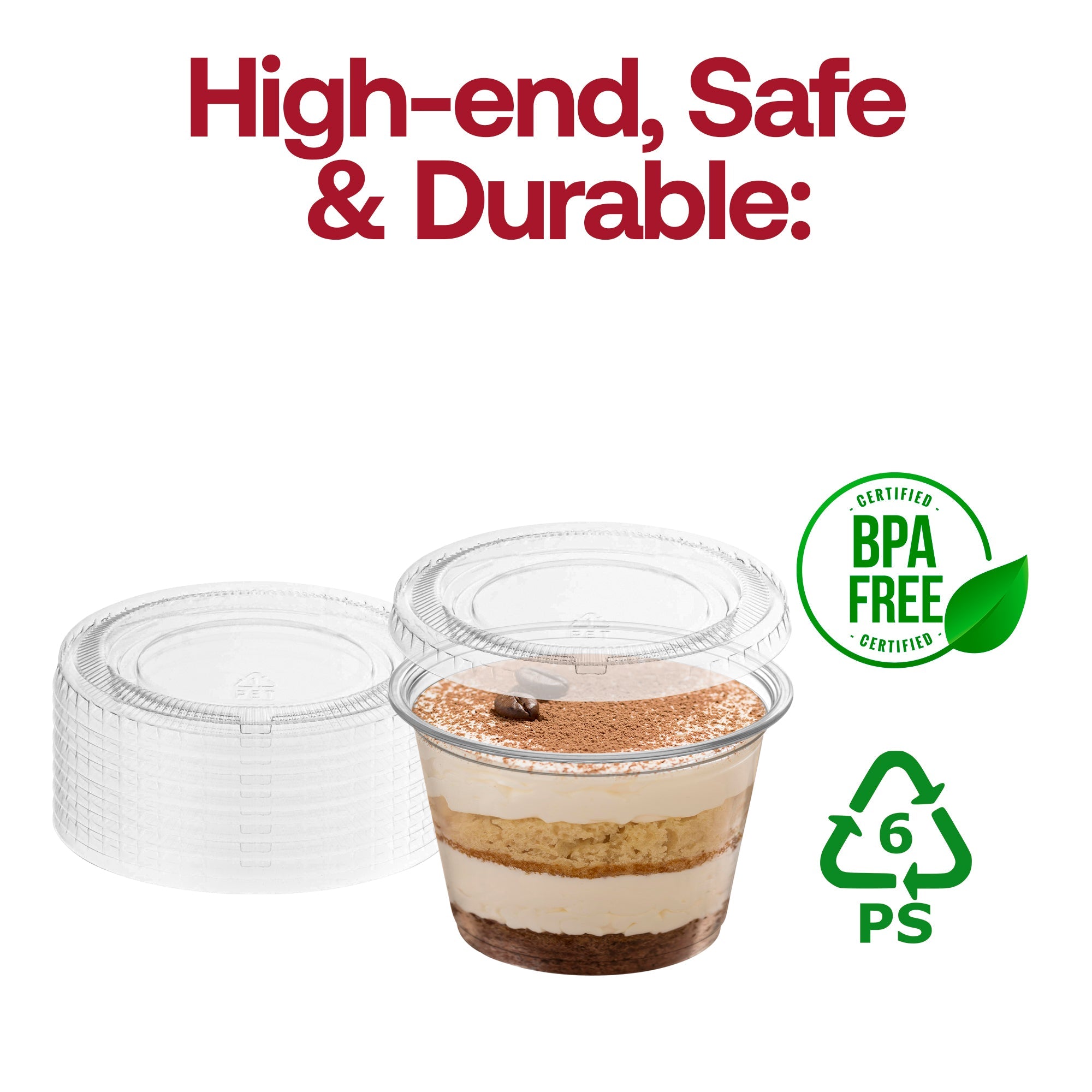 4oz Clear Plastic Portion/Souffle Cups with Lids