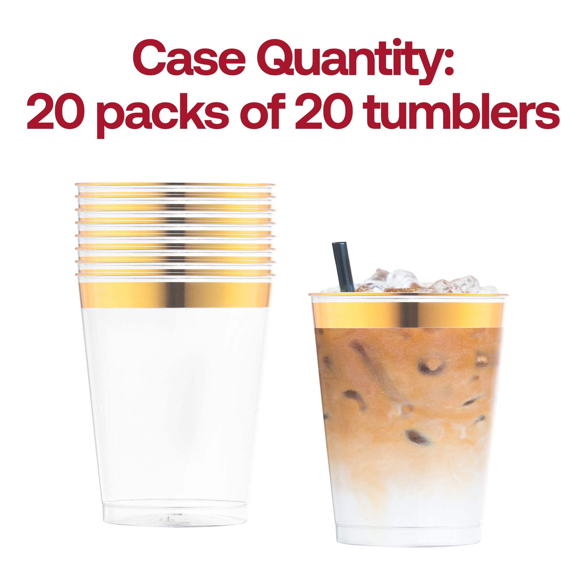 Clear with Metallic Gold Tumblers (8 oz.)