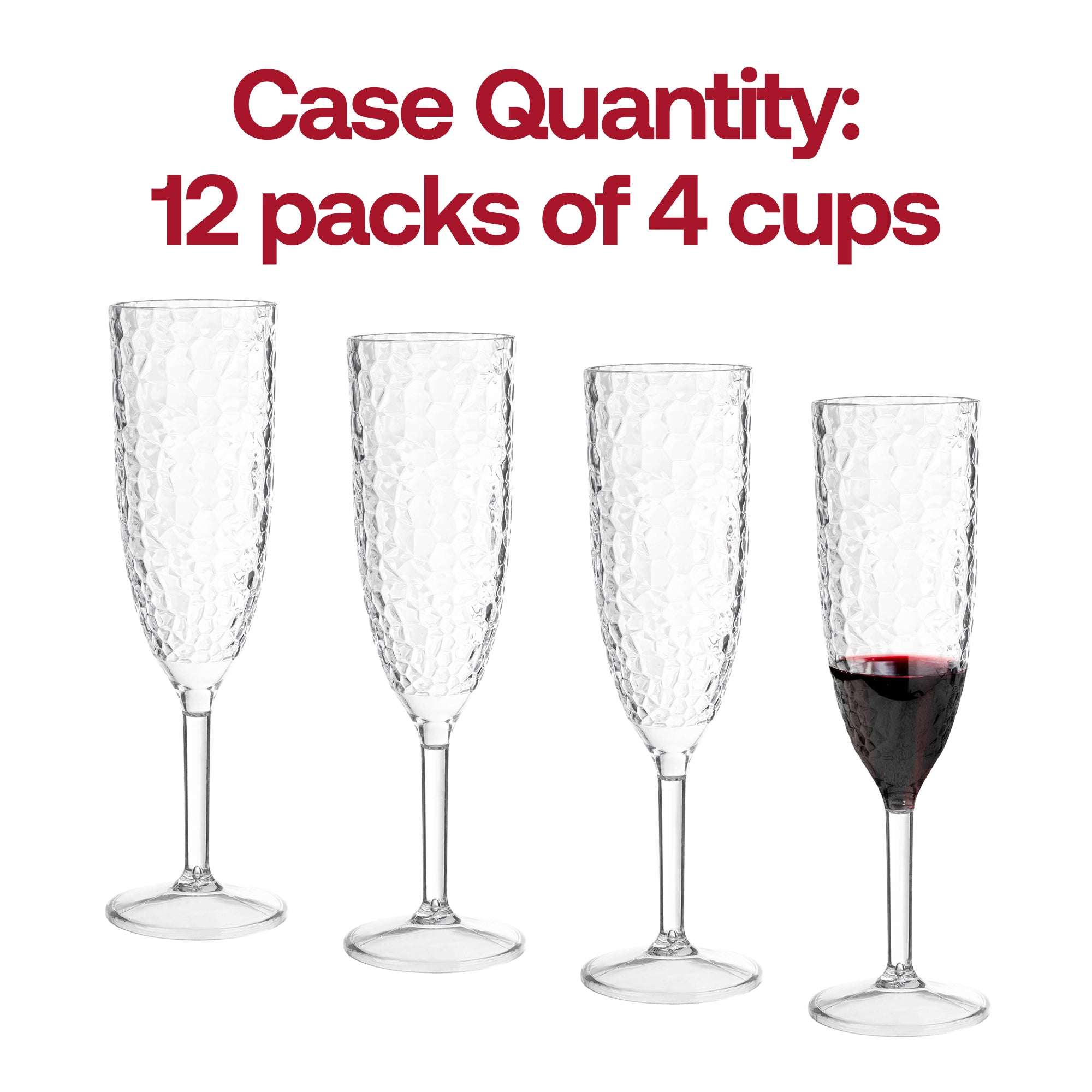 Crystal Disposable Plastic Champagne Flutes (8 oz. )
