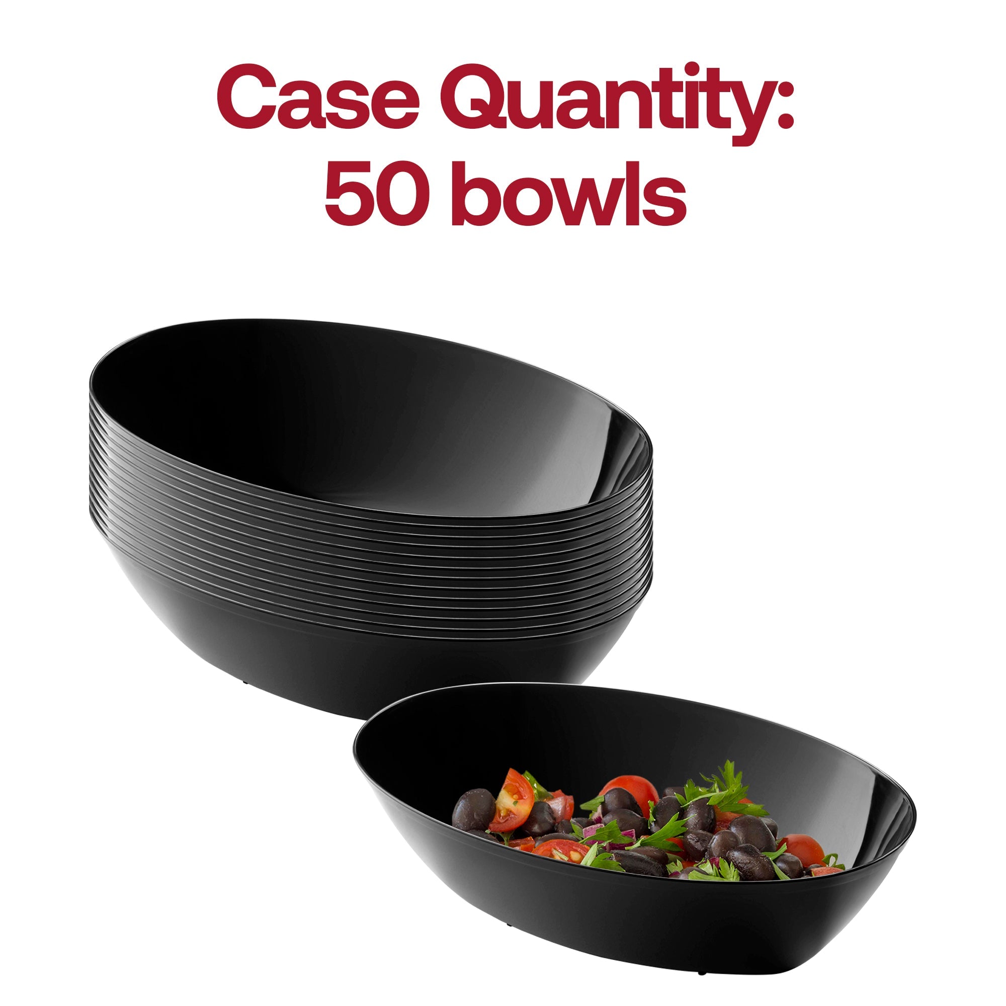 Black Oval Luau Bowl (½ Gallon)